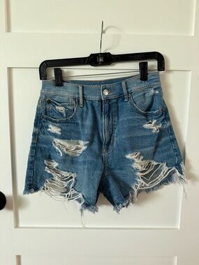 American Eagle Distressed Highest-Rise 90s Boyfriend Shorts